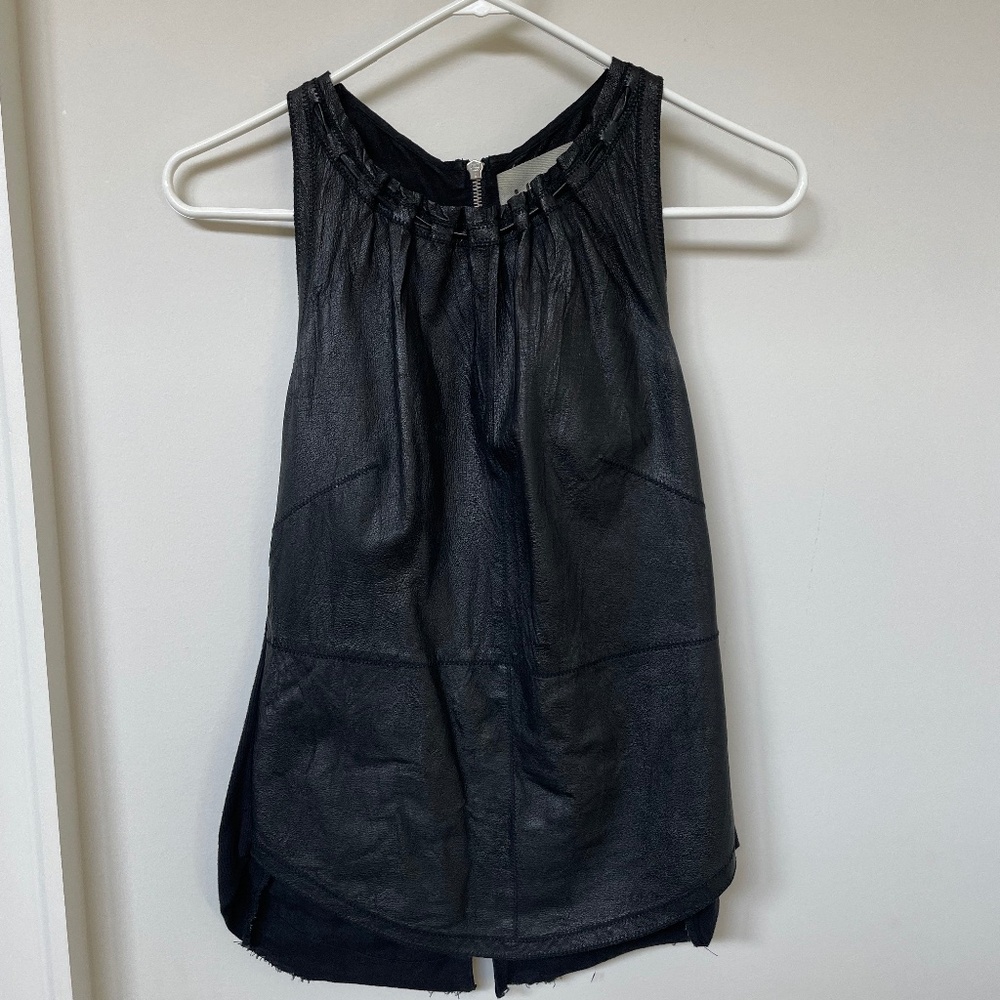 Illia Leather Festival Western Tank Top Shirt Size 4